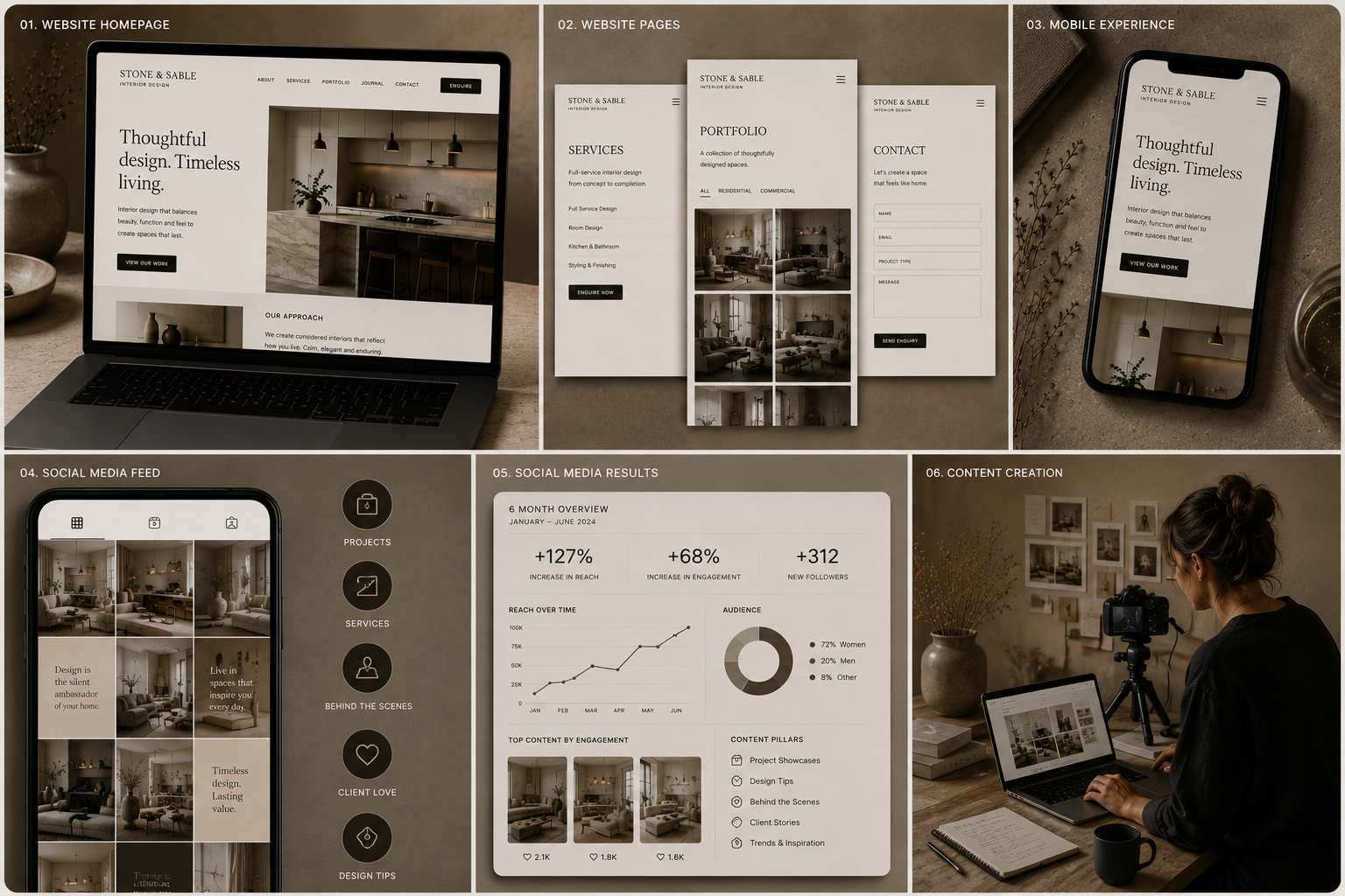 Stone and Sable, interior design