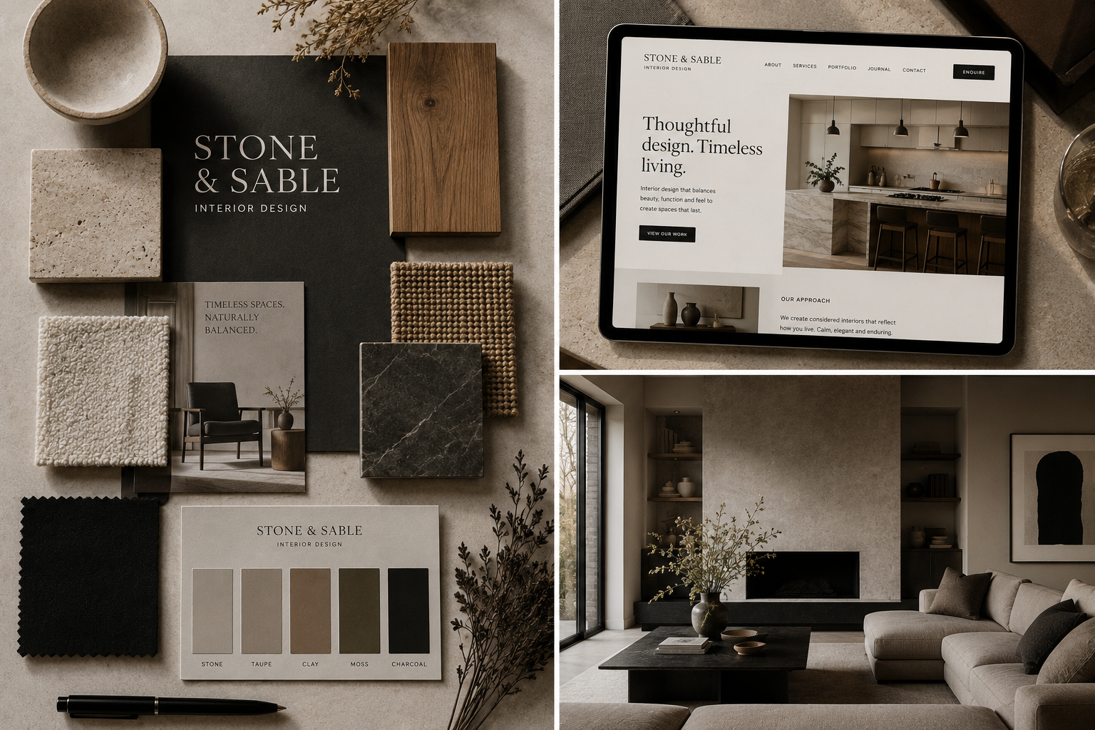 Stone and Sable, interior design